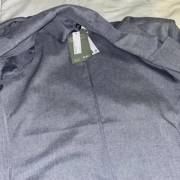 New With Tags H&M Blazer Mens Long Sleeve Dress Jacket Size Large Mens Gray - Picture 8 of 9